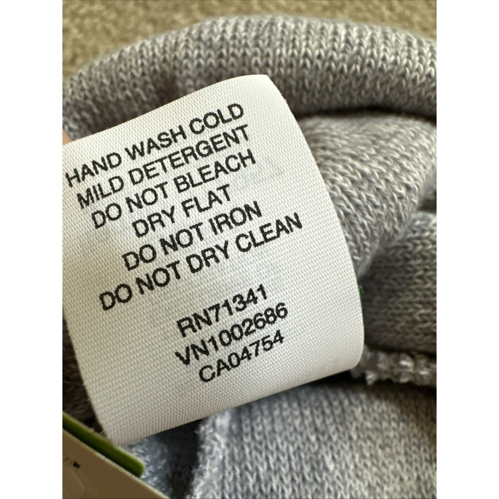 NWT L.L. Bean KATAHDIN Pom Graphic Hat Beanie Gray Blue Green Mts &‎ Trees - Picture 9 of 13